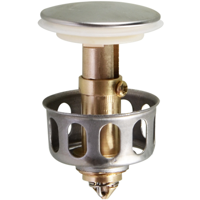 Válvula de desagüe con tapón emergente – repuesto para lavabo de acero inoxidable