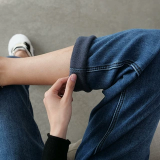 韵十八20年新款孕妇牛仔裤加绒加厚孕妇裤子怀孕托腹裤孕妇装8613