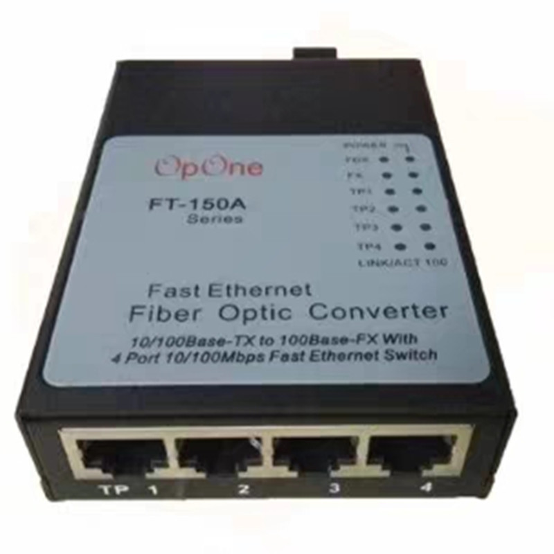 Opone FT-150A-MSC百兆单模多纤一光四电收发器光电转换器