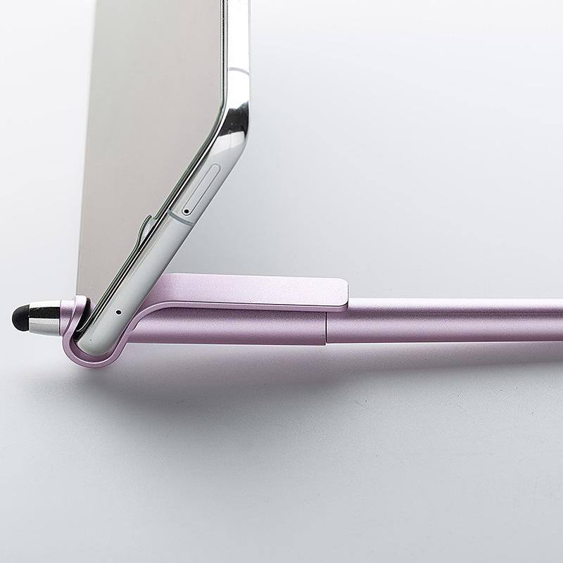 La pluma de gel publicitario puede agregar el logotipo del soporte para teléfono móvil pintura en aerosol pluma de agua promoción varilla de color multicolor función pluma al por mayor