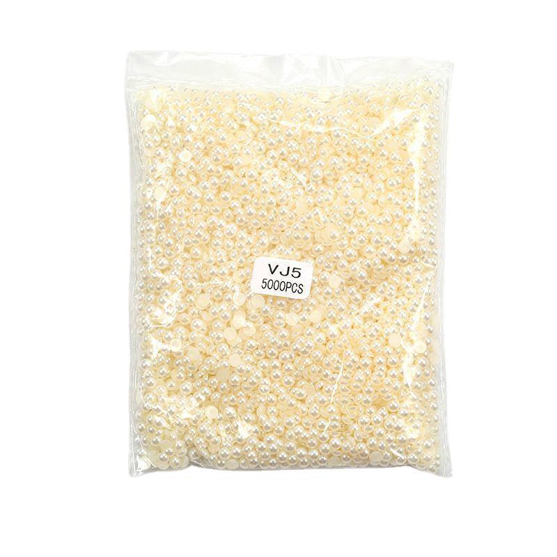 Manicura semicírculo perla joyería 1,5-6mm beige AB color mágico ins perla plana diamante bolsa manicura joyería
