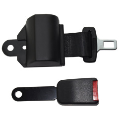 Automatic two-point seatbelt for golf cart and forklift with base assembly
