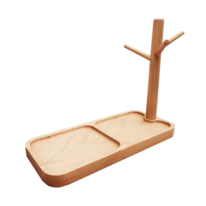 Titular de tejido de dibujos animados animal Haya simple vertical engrosada creativa de madera maciza libre de ponche de madera de escritorio titular de rollo de papel