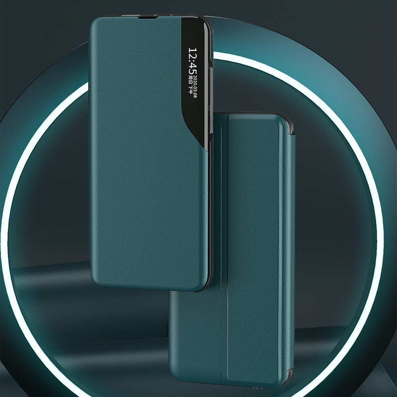 Suitable for Samsung S25Ultra Side Window Bracket Phone Case Note20 Thin and Lightweight Anti-Fall S26 Series Flip Leather Case