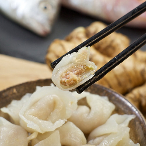 Chaoshan Fish Skin Dumplings 200g Quick Frozen Dumplings Commercial Pork Filling Dumplings Fresh Oden Ingredients Wholesale