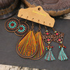 Earrings, set with tassels, suitable for import, European style, wholesale