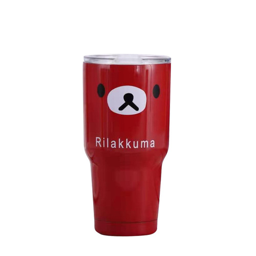 Cross-border outdoor portable hot-selling 304 stainless steel double-layer car ice cup cartoon thermos cup wholesale custom logo