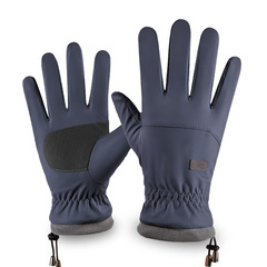 Warm gloves for men in winter, autumn and winter, driving, outdoor mountaineering, windproof, waterproof, cycling, velvet, touch screen driving