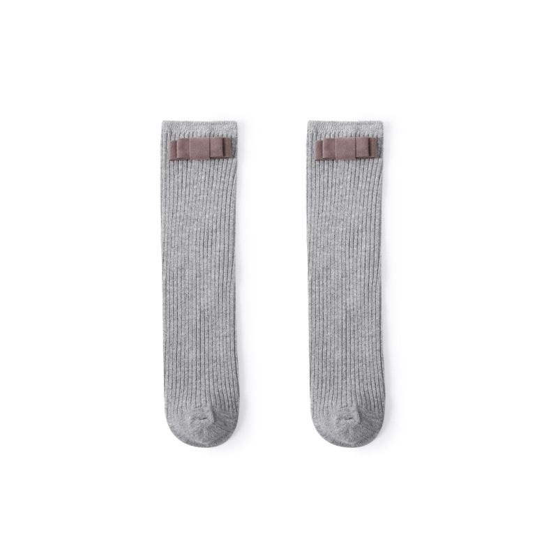 Calcetines de los nuevos niños de 20 años primavera y otoño estilo coreano bowknot niñas medias sin tacón calcetines de bebé de algodón peinado moda