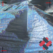 舜尧 七彩镭射起皱尼龙面料 变色龙起皱尼丝纺