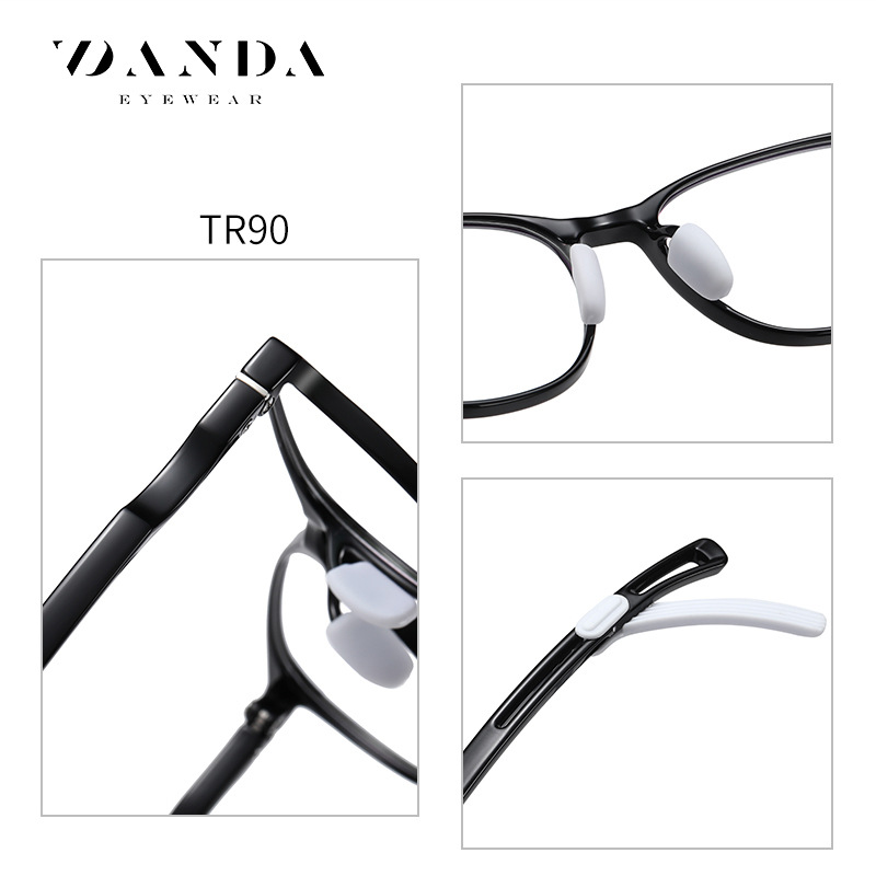 Los nuevos niños de la manera anti-azul gafas de luz TR5111 niños y niñas gafas lisas con cubierta de pie antideslizante para la miopía