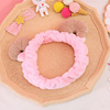 Flannel hairgrip with bow, headband for face washing, hair accessory, Korean style, wholesale