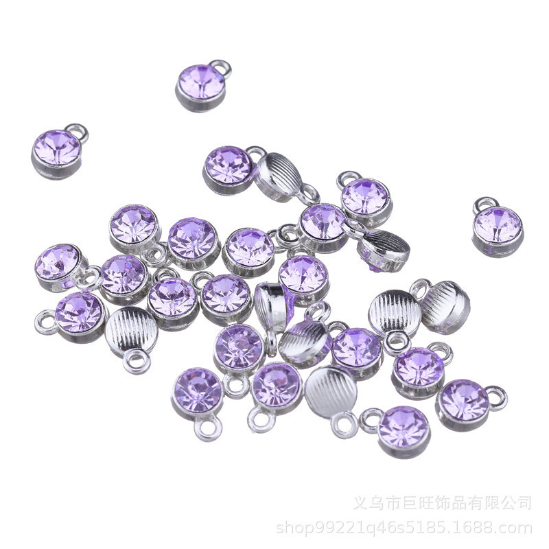 December Birthstone Birthstone DIY Jewelry Accessories Alloy Birthstone Pendant Small Pendant Czech Colored Diamond December Birthstone Birthstone DIY Jewelry Accessories Alloy Birthstone Pendant Small Pendant Czech Colored Diamond