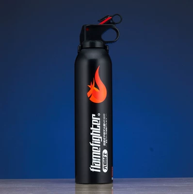 Car-Mounted Dry Powder Fire Extinguisher 600g, for Car and Home Use, Flame Warrior for Large Flames, Automotive Emergency Annual Inspection Supplies (Vehicle fire extinguisher) - black-dry-powder-fire-extinguisher-600