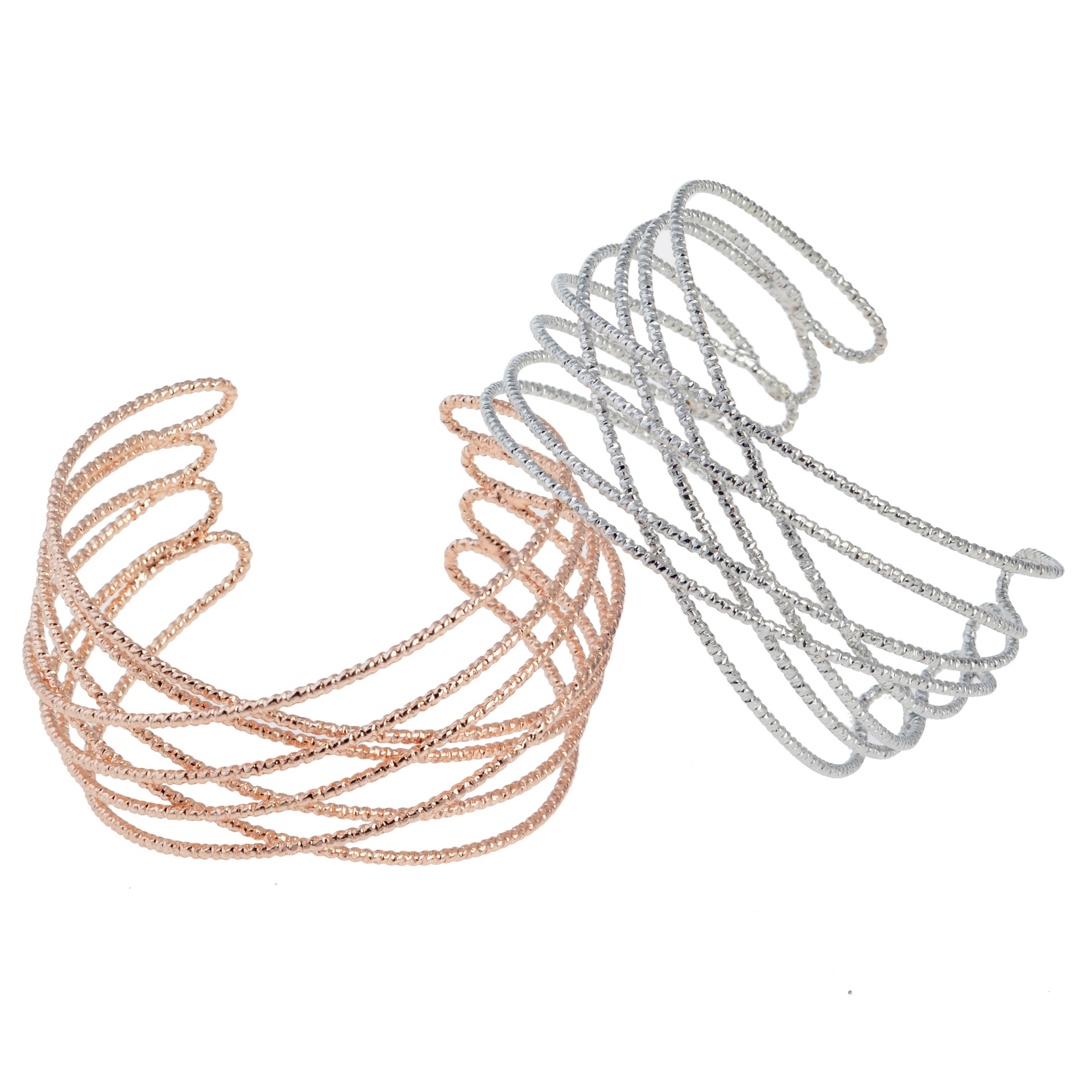 European and American fashion C- type bracelet multi-layer open threaded wire rose gold bracelet Amazon eBay bracelet