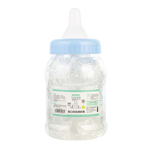 哆拉哆布 宝宝液态硅胶宽口径桶装奶嘴 口径可选 60个/桶 6093