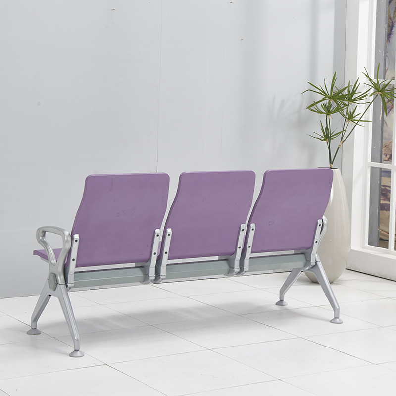 Fábrica de asiento duro de la PU Silla de fila de tablero trasero viga hexagonal SILLA DE espera asiento de hotel Jianyang Silla de hospital moderna