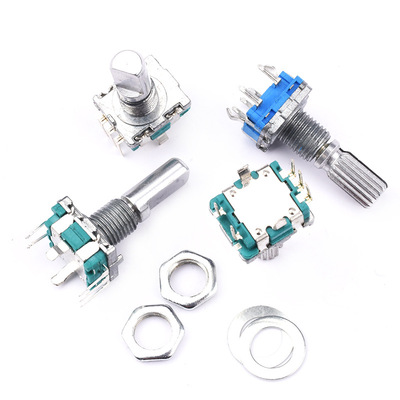 Zave EC11旋转编码器15/20mm梅花炳/半轴音响数字电位器带开关