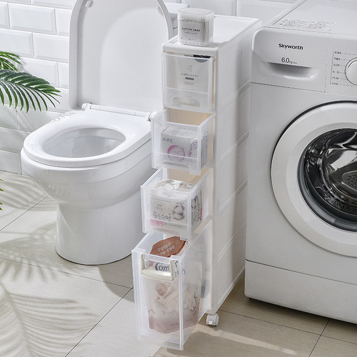 16cm gap storage cabinet drawer-type gap cabinet plastic bathroom bathroom ultra-narrow kitchen gap storage shelf plastic