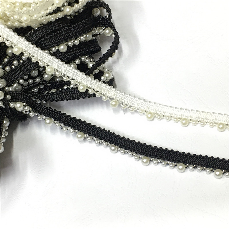 大小珍珠3x5 4×6手工钉珠花边 头饰鞋帽配料 小香风服装辅料