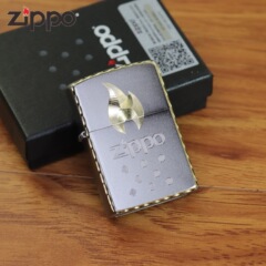Zippo芝寶防風煤油打火機205咬邊深雕刻深刻花火機男士禮品
