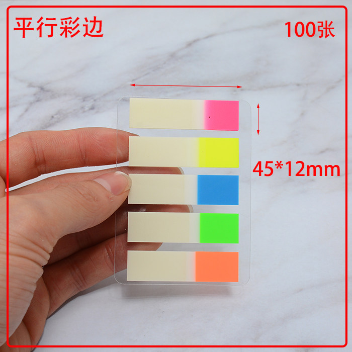 Pegatinas adhesivas transparentes en forma de flecha para clasificación y señalización.