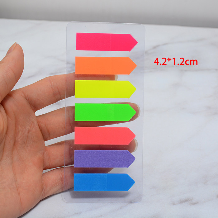 Pegatinas adhesivas transparentes en forma de flecha para clasificación y señalización.