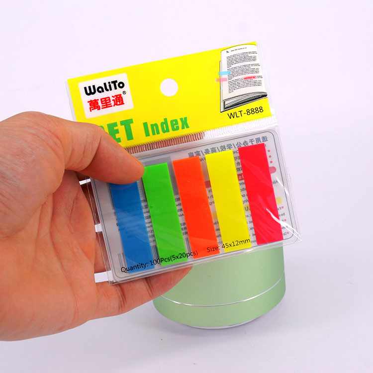 Pegatinas adhesivas transparentes en forma de flecha para clasificación y señalización.