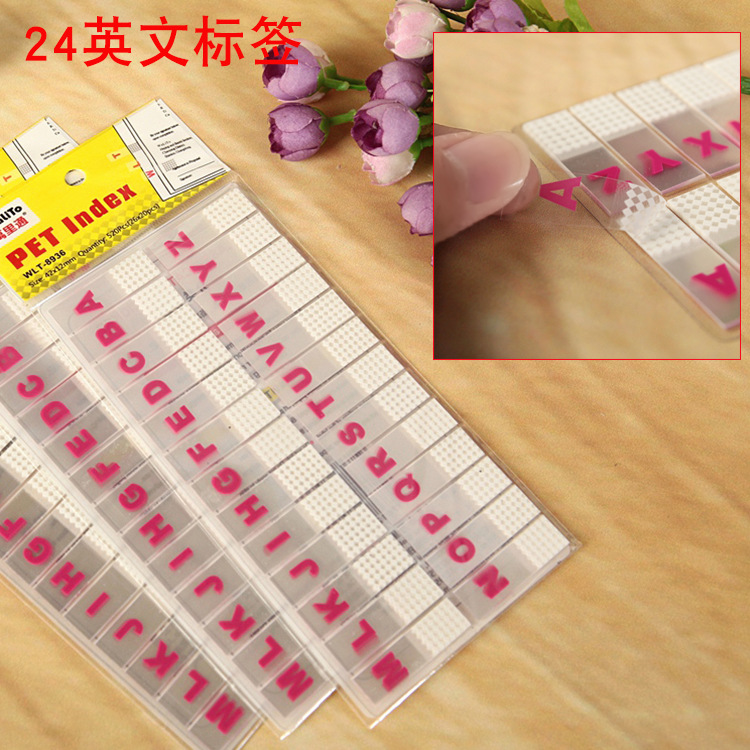 Pegatinas adhesivas transparentes en forma de flecha para clasificación y señalización.