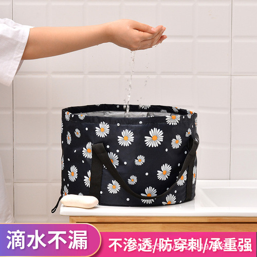 Travel Collapsible Foot Soak Bag Large Capacity Dandelion Multifunctional Foldable Portable Foldable Foot Soak Bag Factory Wholesale