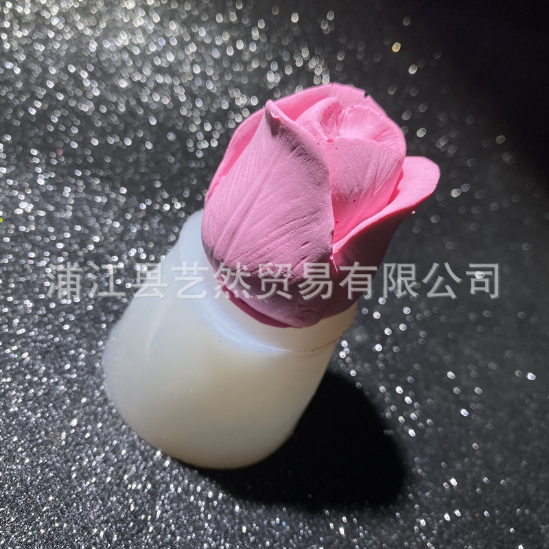 Tridimensional Rose mousse pastel molde a mano jabón hielo talla aromaterapia yeso DIY hornear epoxi arcilla Decoración