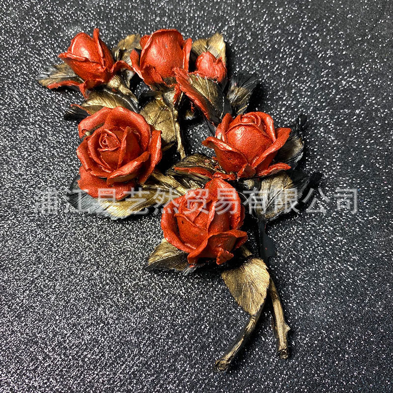 Un montón de Rosa molde de silicona DIY hecho a mano de cristal epoxi aromaterapia yeso fragante piedra Decoración de mesa Accesorios