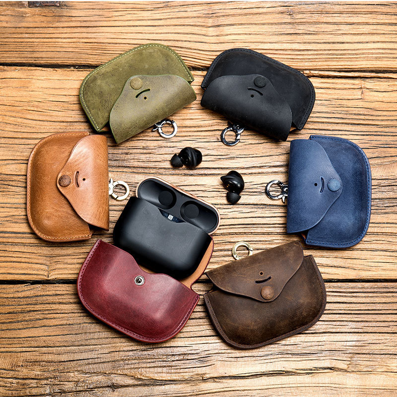 Suitable for Sony wf-1000xm3 Earphone Case Leather Wireless Bluetooth Headset Protective Case Anti-Lost Handicap Leather Case Suitable for Sony wf-1000xm3 Earphone Case Leather Wireless Bluetooth Headset Protective Case Anti-Lost Handicap Leather Case