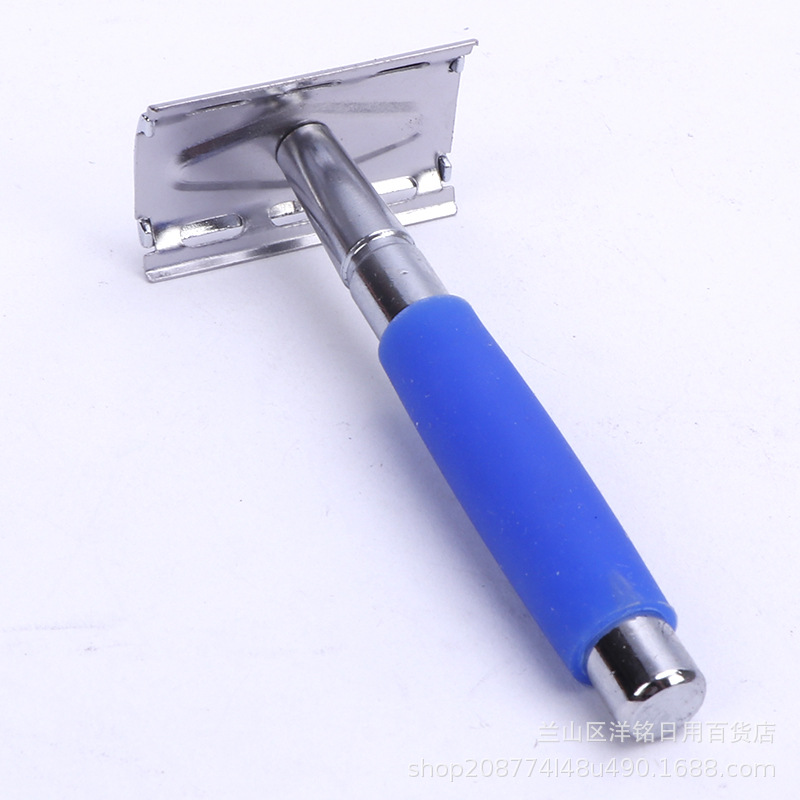 盒裝手動剃鬚刀 刮臉剃毛復古雙面刮鬍刀 男士刀架老式剃鬚套裝
