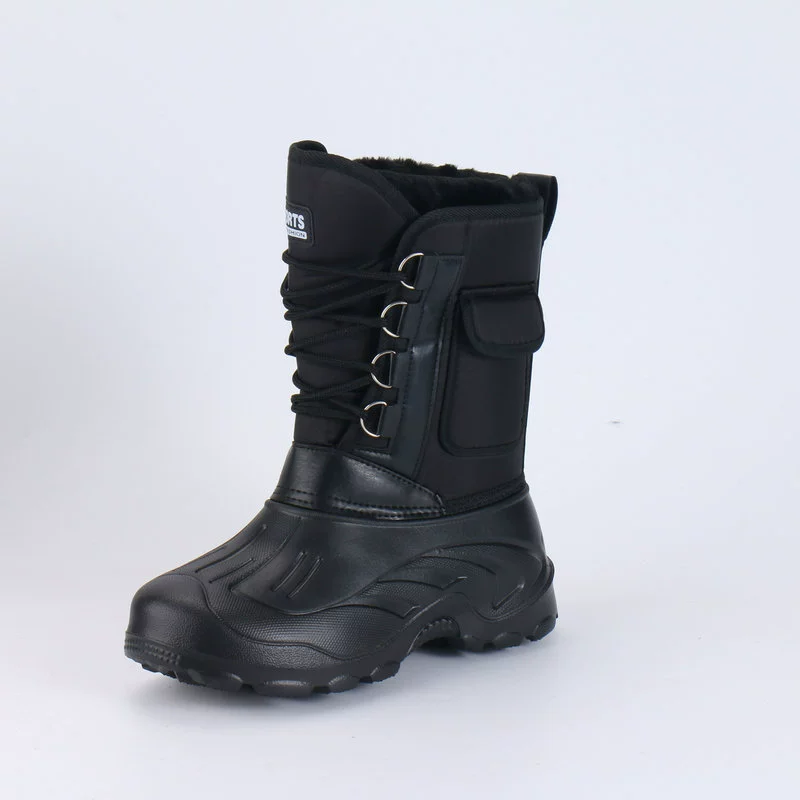 Men's Snow Boots, Insulated Waterproof Outdoor Boots, Lightweight 1.1 kg, Sizes 37–46