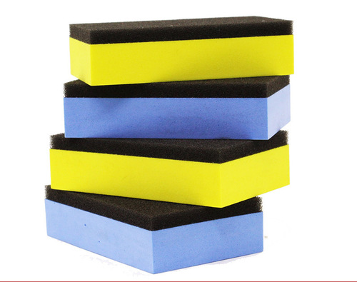 Car beauty special crystal-coated sponge block paint glass coating sponge wipe non-degumming waxing wiping tool