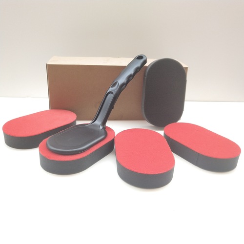 Car tire polishing brush long handle sponge waxing brush tire waxing sponge polyester cotton non-degumming acid and alkali resistant