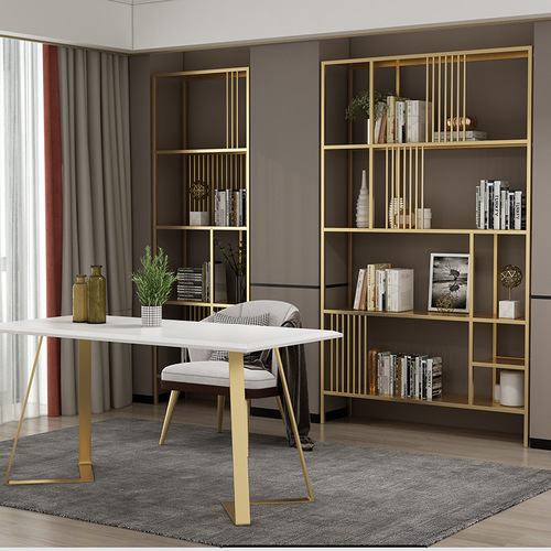 Nordic wrought iron bookshelf minimalist floor-standing display rack living room small bookcase simple storage rack multi-layer storage and display stand