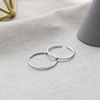Glossy line one size ring, Japanese and Korean, silver 925 sample, simple and elegant design