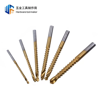 现货批发 轴承钢木工锯齿麻花钻 直柄加长拉槽 6件套 3-8mm