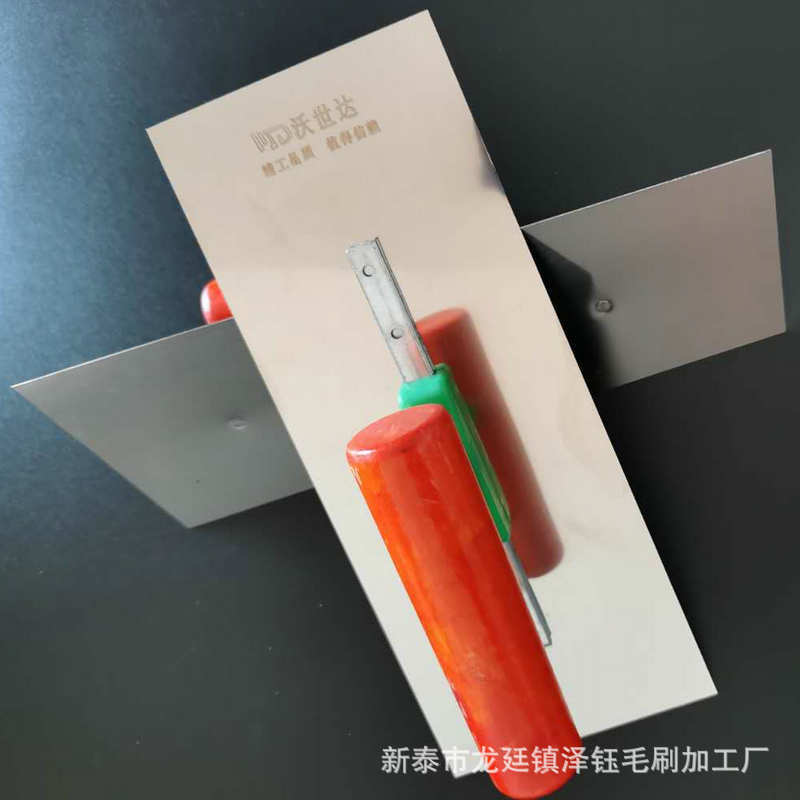 Mango de madera tablero de yeso masilla espátula albañilería herramientas de construcción de acero inoxidable empuje cuchillo barro espátula