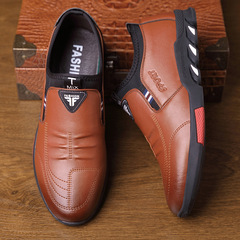 隱形增高鞋男6cm透氣休閒鞋潮流韓版男士皮鞋套腳內增高男鞋百搭