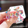 Phantom laser shiny without dropping powder flowers, children's small rubber band mice, cherry bow, colorful hair rope festival