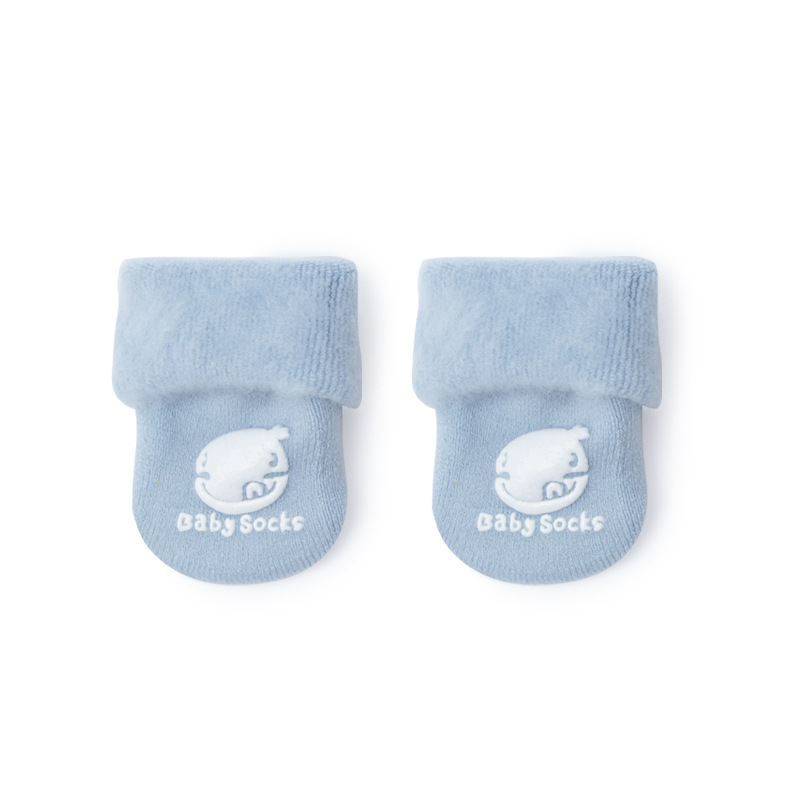 20 años nuevos calcetines para bebés Otoño e Invierno engrosados forrados con forro polar calcetines cálidos para bebés Calcetines antideslizantes para niños pequeños