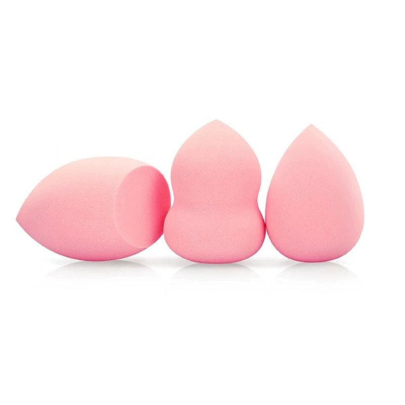 Губка для макияжа Beauty Egg, формы тыква/капля/ломаная, супермягкая, двойного назначения влажная или сухая, прозрачный флакон