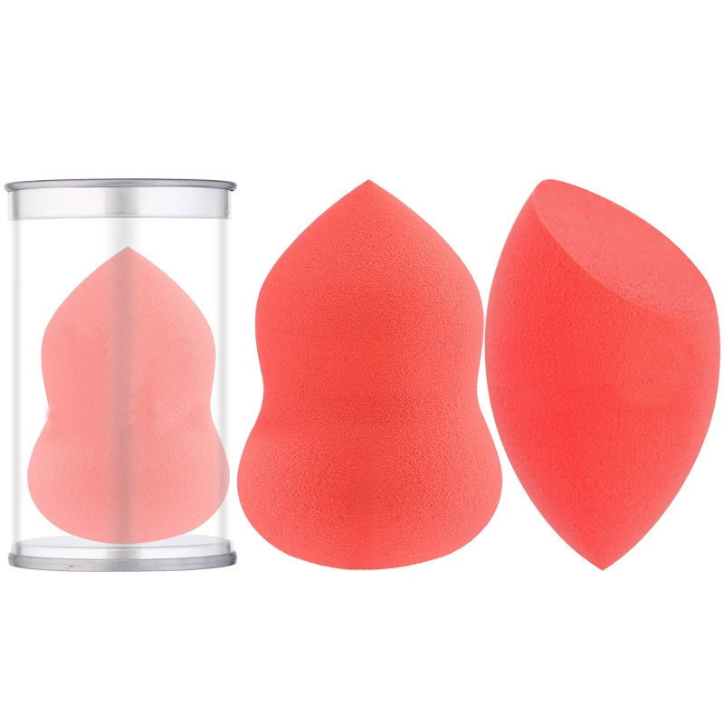 Губка для макияжа Beauty Egg, формы тыква/капля/ломаная, супермягкая, двойного назначения влажная или сухая, прозрачный флакон