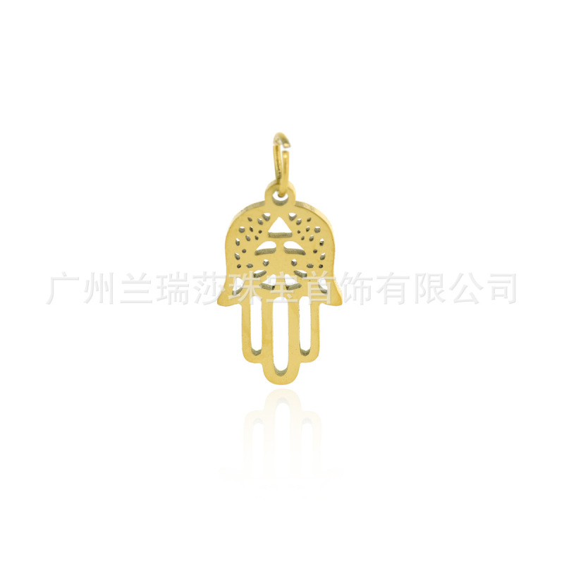 Stainless steel Hamsa Palm pendant Rune hand pendant diy handmade jewelry bracelet necklace earring accessories