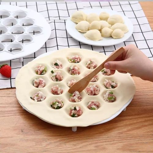 Creative 19-hole dumpling making artifact lazy dumpling making device dumpling making mold pinch dumpling device dumpling plate round shape