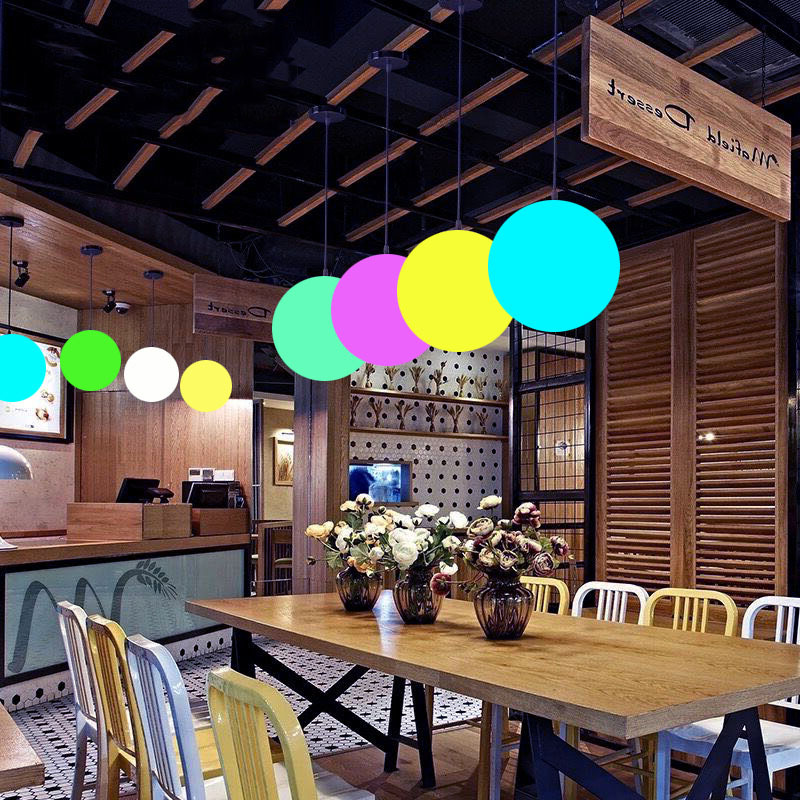 LED Illuminated Spherical Lights: Creative Trendy Restaurant Decorations, Hanging Balls, Hotel Clubs, Exhibition Hall Setup Props, Pendant Lights