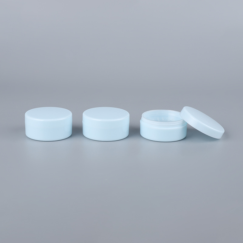 Descuentos de fábrica nueva cubierta en blanco y negro 15g 30g50g caja de polvo suelto spot caja de polvo de maquillaje caja de polvo suelto material de embalaje plástico